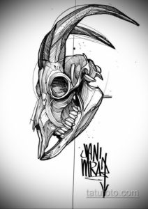 эскизы тату черепа животных 17.09.2019 №004 - animal skull tattoo designs - tatufoto.com