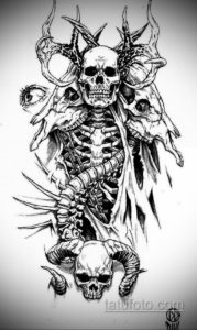 эскизы тату черепа животных 17.09.2019 №009 - animal skull tattoo designs - tatufoto.com