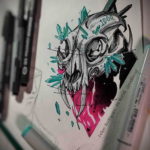 эскизы тату черепа животных 17.09.2019 №015 - animal skull tattoo designs - tatufoto.com