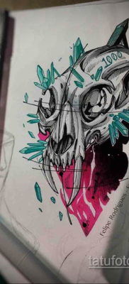 эскизы тату черепа животных 17.09.2019 №015 — animal skull tattoo designs — tatufoto.com