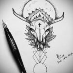 эскизы тату черепа животных 17.09.2019 №016 - animal skull tattoo designs - tatufoto.com