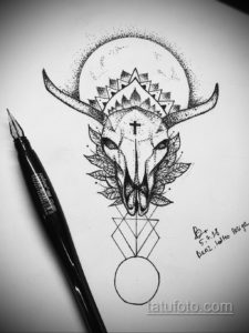 эскизы тату черепа животных 17.09.2019 №016 - animal skull tattoo designs - tatufoto.com