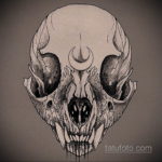 эскизы тату черепа животных 17.09.2019 №027 - animal skull tattoo designs - tatufoto.com