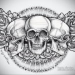 эскизы тату черепа красивые 17.09.2019 №015 - Skull tattoo designs beautiful - tatufoto.com