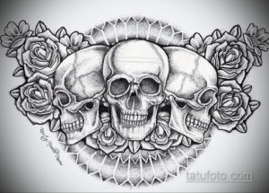 эскизы тату черепа красивые 17.09.2019 №015 - Skull tattoo designs beautiful - tatufoto.com