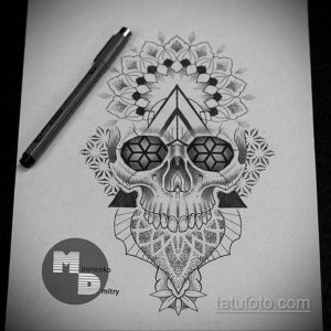эскизы тату черепа на ногу 17.09.2019 №004 - Sketch of a tattoo of a skull on - tatufoto.com