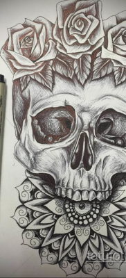 эскизы тату черепа на ногу 17.09.2019 №007 — Sketch of a tattoo of a skull on — tatufoto.com