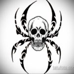 эскизы тату черепа на ногу 17.09.2019 №009 - Sketch of a tattoo of a skull on - tatufoto.com