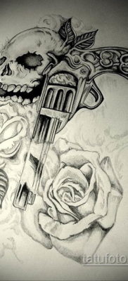 эскизы тату черепа на ногу 17.09.2019 №012 — Sketch of a tattoo of a skull on — tatufoto.com