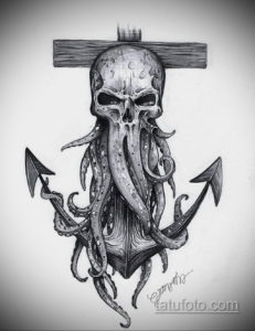 эскизы тату черепа на ногу 17.09.2019 №020 - Sketch of a tattoo of a skull on - tatufoto.com