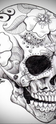 эскизы тату черепа черно белые 17.09.2019 №004 — Skull tattoo sketches bla — tatufoto.com