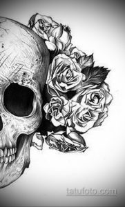 эскизы тату черепа черно белые 17.09.2019 №006 - Skull tattoo sketches bla - tatufoto.com
