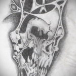 эскизы тату черепа черно белые 17.09.2019 №010 - Skull tattoo sketches bla - tatufoto.com
