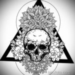 эскизы тату черепа черно белые 17.09.2019 №014 - Skull tattoo sketches bla - tatufoto.com