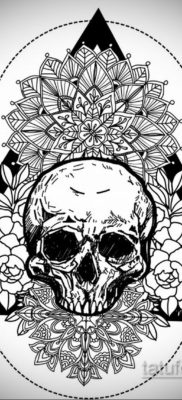 эскизы тату черепа черно белые 17.09.2019 №014 — Skull tattoo sketches bla — tatufoto.com