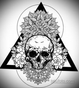 эскизы тату черепа черно белые 17.09.2019 №014 - Skull tattoo sketches bla - tatufoto.com
