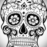 эскизы тату черепа черно белые 17.09.2019 №019 - Skull tattoo sketches bla - tatufoto.com