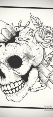 эскизы тату черепа черно белые 17.09.2019 №020 — Skull tattoo sketches bla — tatufoto.com