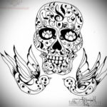 эскизы тату черепа черно белые 17.09.2019 №025 - Skull tattoo sketches bla - tatufoto.com