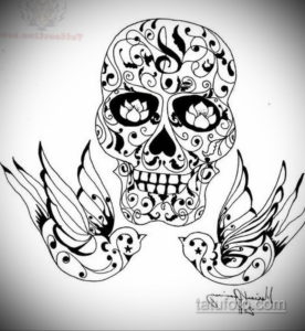 эскизы тату черепа черно белые 17.09.2019 №025 - Skull tattoo sketches bla - tatufoto.com