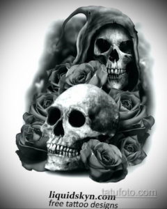 эскизы тату черепа черно белые 17.09.2019 №026 - Skull tattoo sketches bla - tatufoto.com