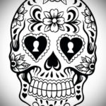 эскизы тату черепа черно белые 17.09.2019 №027 - Skull tattoo sketches bla - tatufoto.com