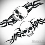 эскизы тату черепа черно белые 17.09.2019 №028 - Skull tattoo sketches bla - tatufoto.com