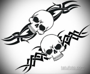 эскизы тату черепа черно белые 17.09.2019 №028 - Skull tattoo sketches bla - tatufoto.com