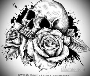эскизы тату черепа черно белые 17.09.2019 №031 - Skull tattoo sketches bla - tatufoto.com