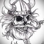 эскизы тату черепа черно белые 17.09.2019 №032 - Skull tattoo sketches bla - tatufoto.com