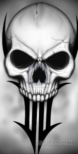 эскизы тату черепа черно белые 17.09.2019 №036 - Skull tattoo sketches bla - tatufoto.com