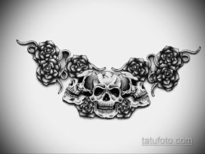 эскизы тату черепа черно белые 17.09.2019 №038 - Skull tattoo sketches bla - tatufoto.com