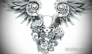 эскизы тату черепа черно белые 17.09.2019 №047 - Skull tattoo sketches bla - tatufoto.com