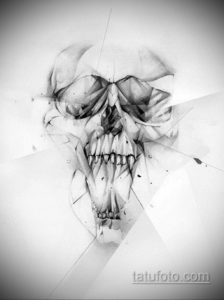 эскизы тату черепа черно белые 17.09.2019 №050 - Skull tattoo sketches bla - tatufoto.com