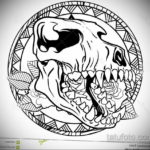 эскизы тату черепа черно белые 17.09.2019 №051 - Skull tattoo sketches bla - tatufoto.com