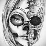 эскизы тату черепа черно белые 17.09.2019 №055 - Skull tattoo sketches bla - tatufoto.com