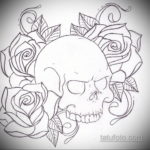эскизы тату черепа черно белые 17.09.2019 №056 - Skull tattoo sketches bla - tatufoto.com