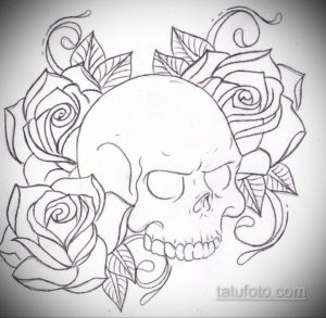 эскизы тату черепа черно белые 17.09.2019 №056 - Skull tattoo sketches bla - tatufoto.com