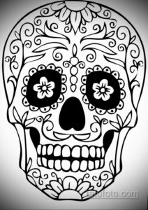 эскизы тату черепа черно белые 17.09.2019 №058 - Skull tattoo sketches bla - tatufoto.com