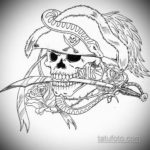 эскизы тату черепа черно белые 17.09.2019 №059 - Skull tattoo sketches bla - tatufoto.com
