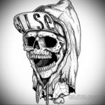 эскизы тату черепа черно белые 17.09.2019 №060 - Skull tattoo sketches bla - tatufoto.com