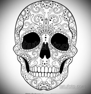 эскизы тату черепа черно белые 17.09.2019 №062 - Skull tattoo sketches bla - tatufoto.com