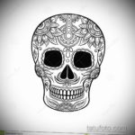 эскизы тату черепа черно белые 17.09.2019 №064 - Skull tattoo sketches bla - tatufoto.com