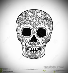 эскизы тату черепа черно белые 17.09.2019 №064 - Skull tattoo sketches bla - tatufoto.com