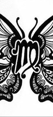 Эскиз для тату знак зодиака дева женский 03.10.2019 №003 -Virgo Tattoo- tatufoto.com