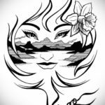 Эскиз для татуировки знак зодиака дева 06.10.2019 №002 -Virgo Tattoo- tatufoto.com