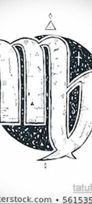 Эскиз для татуировки знак зодиака дева 06.10.2019 №004 -Virgo Tattoo- tatufoto.com
