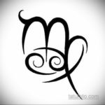 Эскиз для татуировки знак зодиака дева 06.10.2019 №006 -Virgo Tattoo- tatufoto.com
