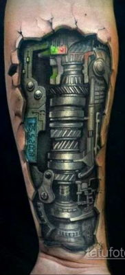 биомеханика тату на ноге 31.10.2019 №027 — biomechanics of leg tattoos — tatufoto.com