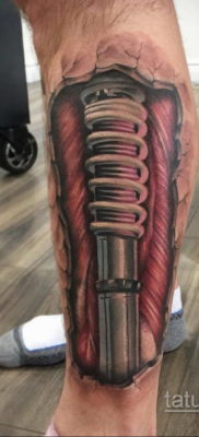биомеханика тату на ноге 31.10.2019 №032 — biomechanics of leg tattoos — tatufoto.com